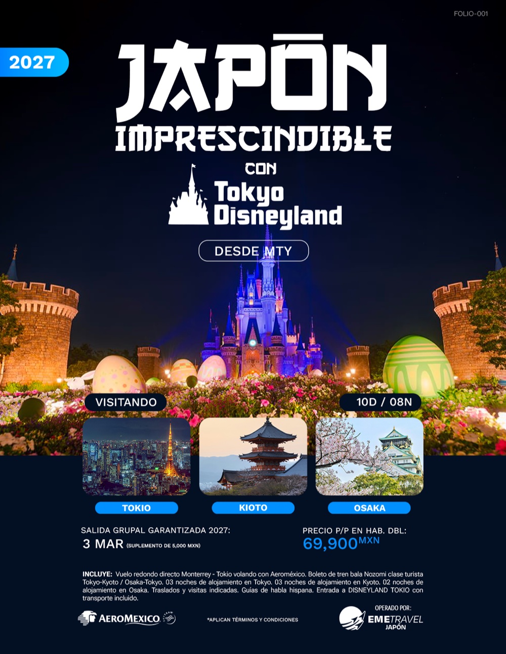 Japón Imprescindible con Disney desde Monterrey 2027